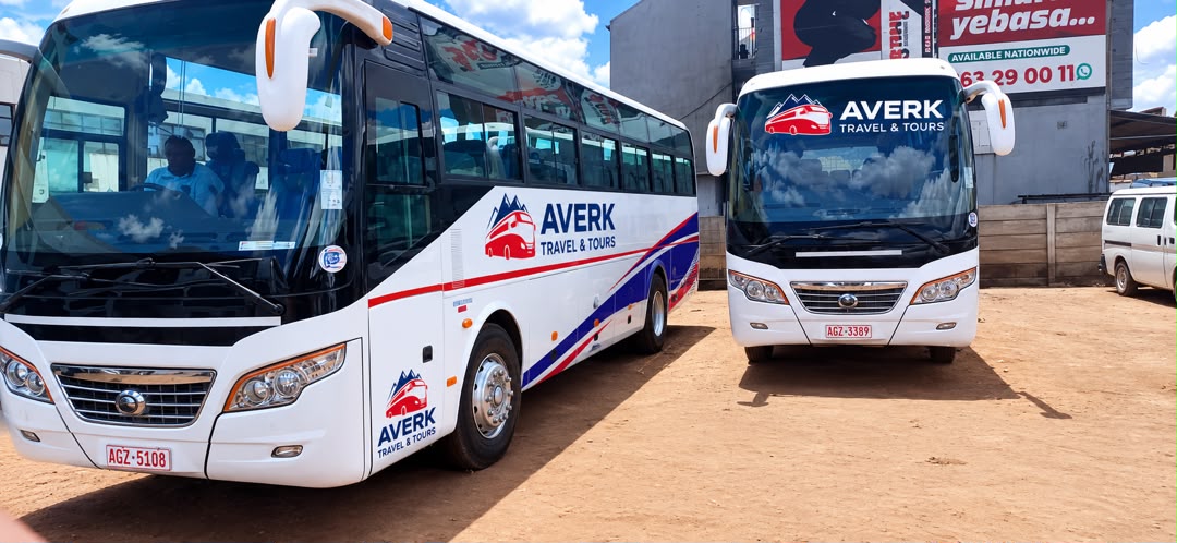 Two Averk luxury coaches